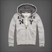 hommes veste hoodie abercrombie & fitch 2013 classic x-8042 cendres fleur peu profonde